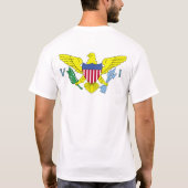 Maagdeneilanden Vlag T-shirt (Achterkant)