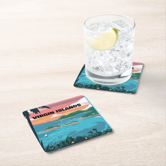  Maagdeneilanden, voeg tekst toe, Onderzetter (Insitu)