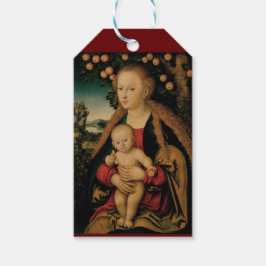 Maagdenkind onder Apple Tree Cranach Cadeaulabel