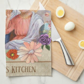 Maagdenmaag Mary Jesus Rozen Floral Religies Theedoek (Quarter Fold)