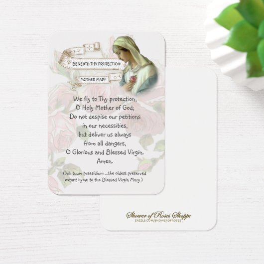 Maagdenmaagd Maria katholieke oudste gebeden Visitekaartje (Bureau)