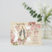 Maagdenmaagd Maria Rozen Religieus Briefkaart (Staand voorkant)