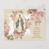 Maagdenmaagd Maria Rozen Religieus Briefkaart (Voorkant)