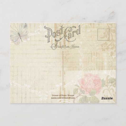 Maagdenmaagd Maria Rozen Religieuze Vintage Briefkaart (Achterkant)