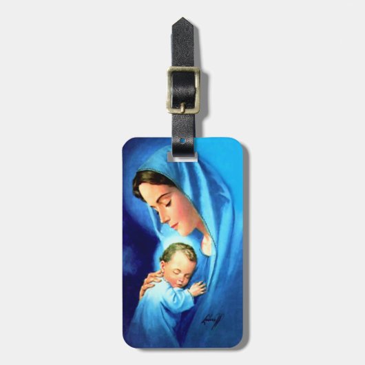 Maagdenmaagd Maria zonder Baby Jezus Bagagelabel (Voorkant verticaal)