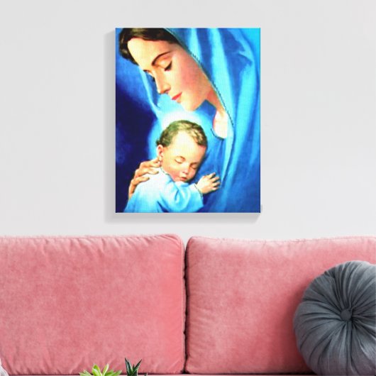 Maagdenmaagd Maria zonder Baby Jezus Canvas Afdruk (Insitu (Woonkamer))