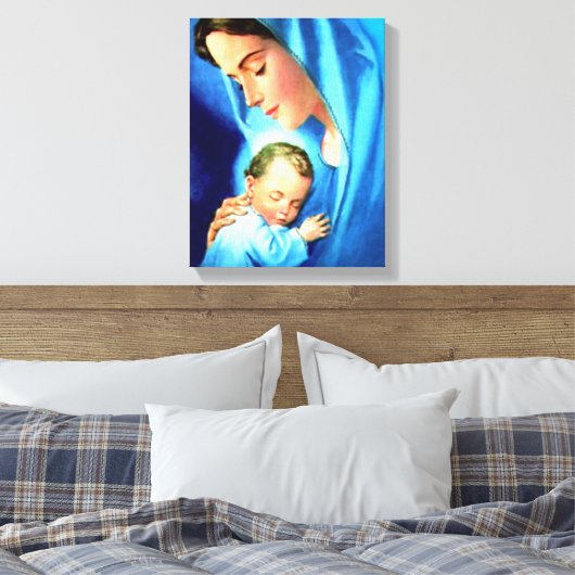 Maagdenmaagd Maria zonder Baby Jezus Canvas Afdruk (Insitu (Slaapkamer))