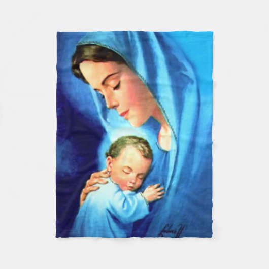 Maagdenmaagd Maria zonder Baby Jezus Fleece Deken (Voorkant)
