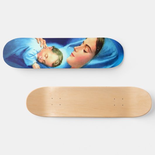Maagdenmaagd Maria zonder Baby Jezus Persoonlijk Skateboard (Horizontaal)