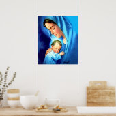Maagdenmaagd Maria zonder Baby Jezus Poster (Keuken)