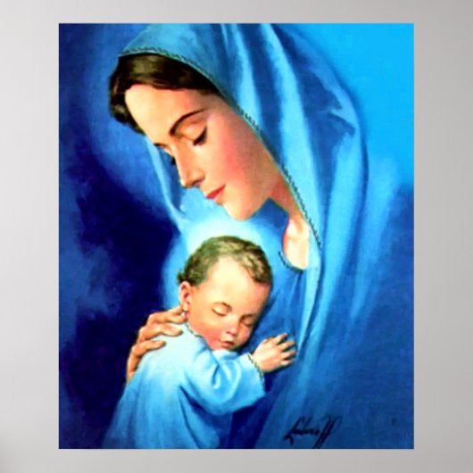 Maagdenmaagd Maria zonder Baby Jezus Poster (Voorkant)