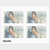 Maagdenmaagd Maria zonder Baby Jezus Rechthoekige Sticker (Vel)