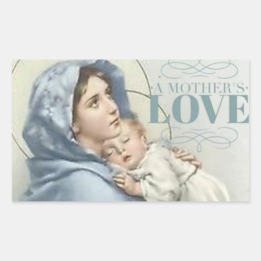 Maagdenmaagd Maria zonder Baby Jezus Rechthoekige Sticker (Voorkant)