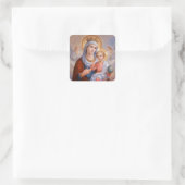 Maagdenmaagd Maria zonder Baby Jezus Vierkante Sticker (Tas)