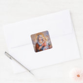 Maagdenmaagd Maria zonder Baby Jezus Vierkante Sticker (Envelop)
