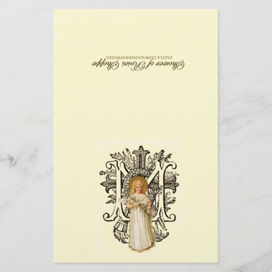 Maagdenmaagd Mary Religieuze Katholieke Floral (Voorkant)