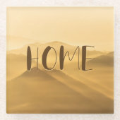 Maagdenmist in zonnescherm glazen onderzetter (Voorkant)