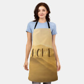 Maagdenmist in zonnescherm schort (Gedragen)