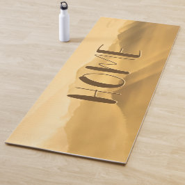 Maagdenmist in zonnescherm yogamat