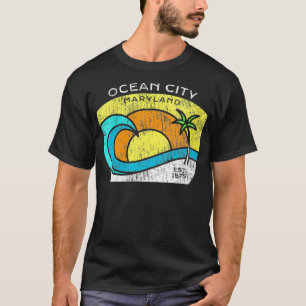 Maagdenoceaanstad Maryland T-T-shirt OC MD VNeck T-shirt