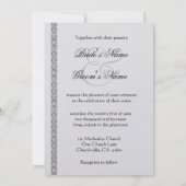 MAAGDENPAL BLAUWE Rose & Lace Trouwuitnodigingen Kaart (Achterkant)