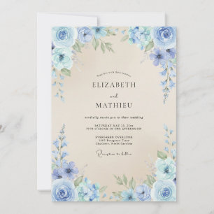 Maagdenpalm Antieke Crème Bloemblad Bruiloft Kaart