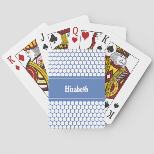Maagdenpalm Blauw Aangepaste Gepersonaliseerde Naa Pokerkaarten (Achterkant)