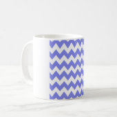 Maagdenpalm Blauw Chevron – Kraakwit Zigzag Koffiemok (Voorkant links)