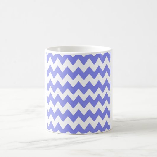Maagdenpalm Blauw Chevron – Kraakwit Zigzag Koffiemok (Center)