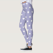 maagdenpalm blauw met witte harten Leggings (Links)