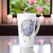 Maagdenpalm Blauwe en Paarse Maanfeeën Latte Mok