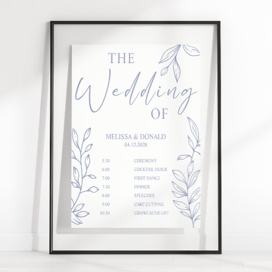 Maagdenpalm Bloem Eenvoudig Trouwprogramma Schema Poster