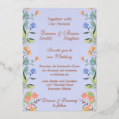 Maagdenpalm bloem folie uitnodiging (Voorkant)