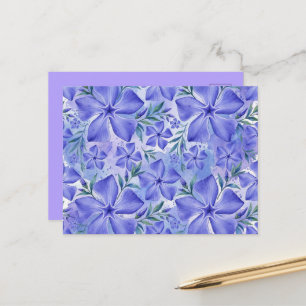 Maagdenpalm Bloemen Blauw Paars Vinca Bloesems Briefkaart