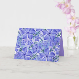 Maagdenpalm Bloemen Blauw Paars Vinca Bloesems Kaart