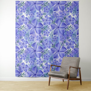 Maagdenpalm Bloemen Blauw Paars Vinca Bloesems Wandkleed