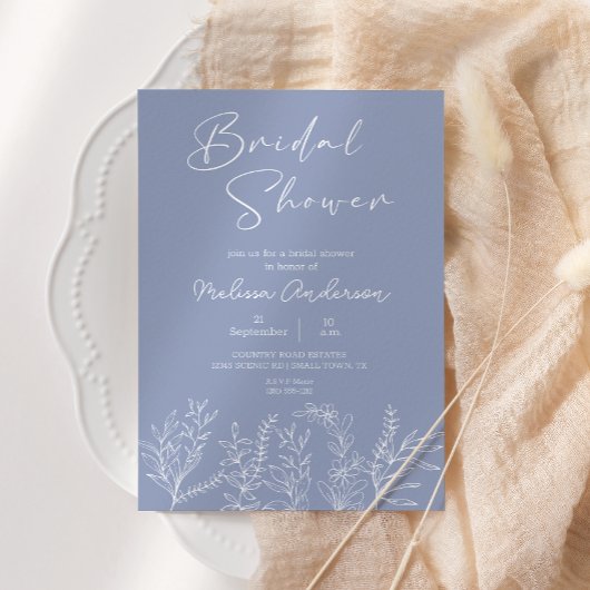 Maagdenpalm Bloemen Boho Bruiloft Uitnodiging