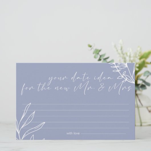 Maagdenpalm Bloemen Date Night Idee Shower Spel Briefpapier (Staand voorkant)