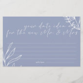 Maagdenpalm Bloemen Date Night Idee Shower Spel Briefpapier (Voorkant)