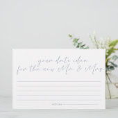 Maagdenpalm Bloemen Date Night Idee Shower Spel Briefpapier (Staand voorkant)