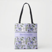 Maagdenpalm Bloemen Paarse Trouw Bruidsmeisje Cade Tote Bag (Voorkant)