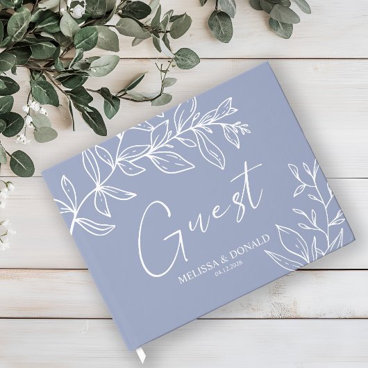 Maagdenpalm Bloemen Simple Boho Bruiloft Gastenboek