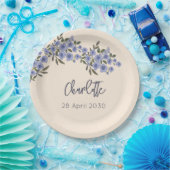 Maagdenpalm Bloemige Bloesems Moderne Aangepaste N Papieren Bordje (Feest)