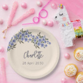 Maagdenpalm Bloemige Bloesems Moderne Aangepaste N Papieren Bordje (Feest)