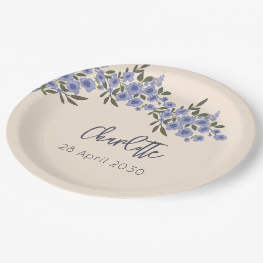 Maagdenpalm Bloemige Bloesems Moderne Aangepaste N Papieren Bordje (Gekanteld)