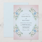 Maagdenpalm Blozende Ranunculus Eucalyptus Bruilof Kaart (Voorkant / Achterkant)