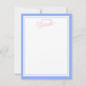 Maagdenpalm- en roze notitiekaarten notitiekaartje (Voorkant)