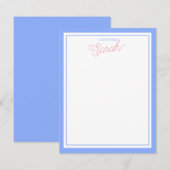 Maagdenpalm- en roze notitiekaarten notitiekaartje (Voorkant / Achterkant)