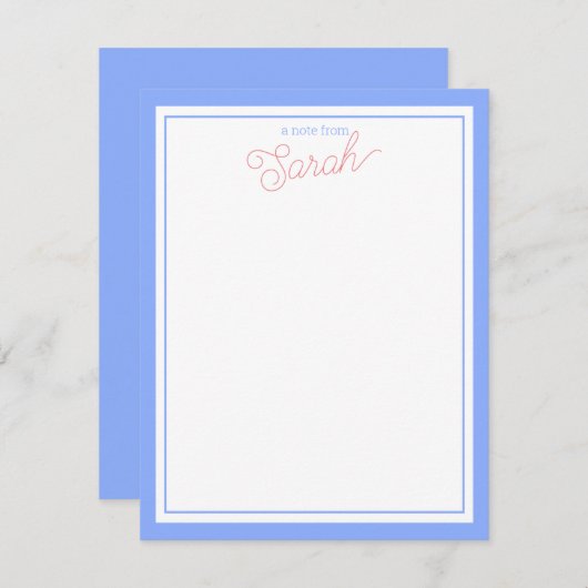 Maagdenpalm- en roze notitiekaarten notitiekaartje (Voorkant / Achterkant)