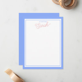 Maagdenpalm- en roze notitiekaarten notitiekaartje